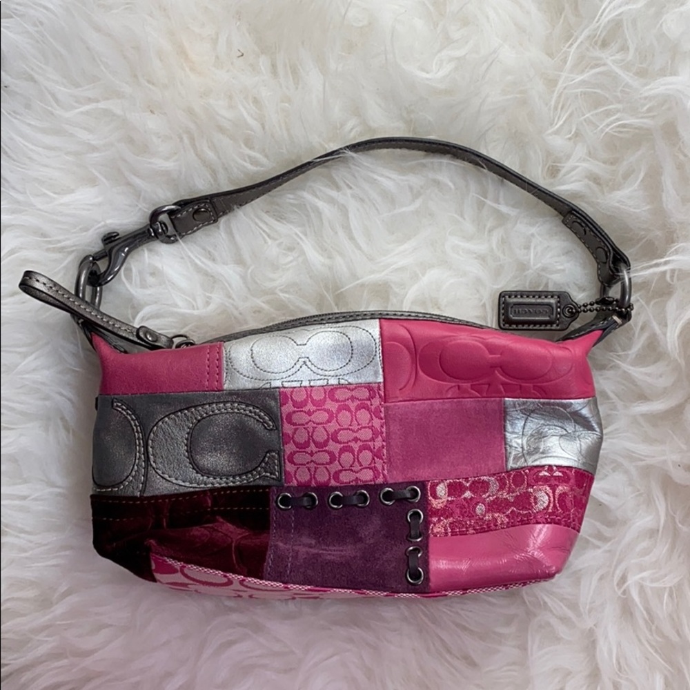 Coach Pink Patchwork Mini Bag